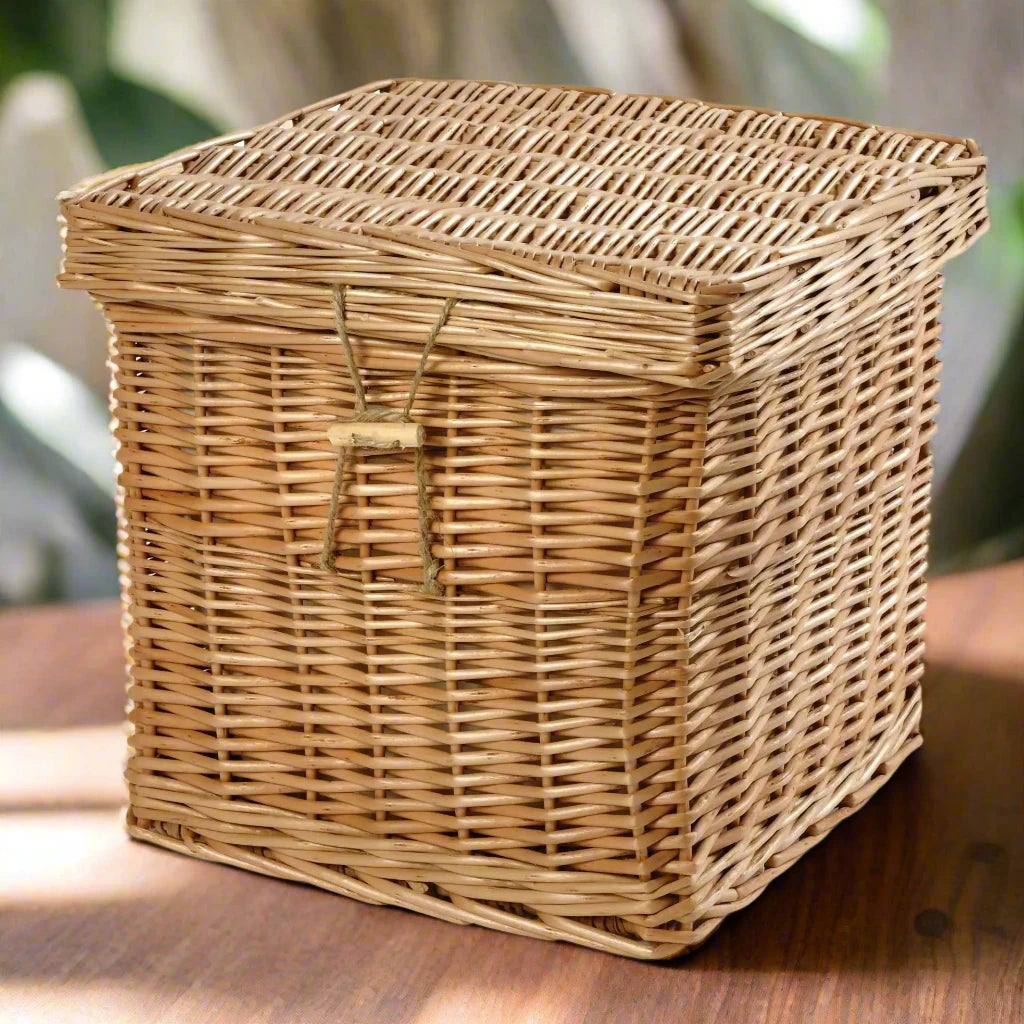 woven willow ashes box